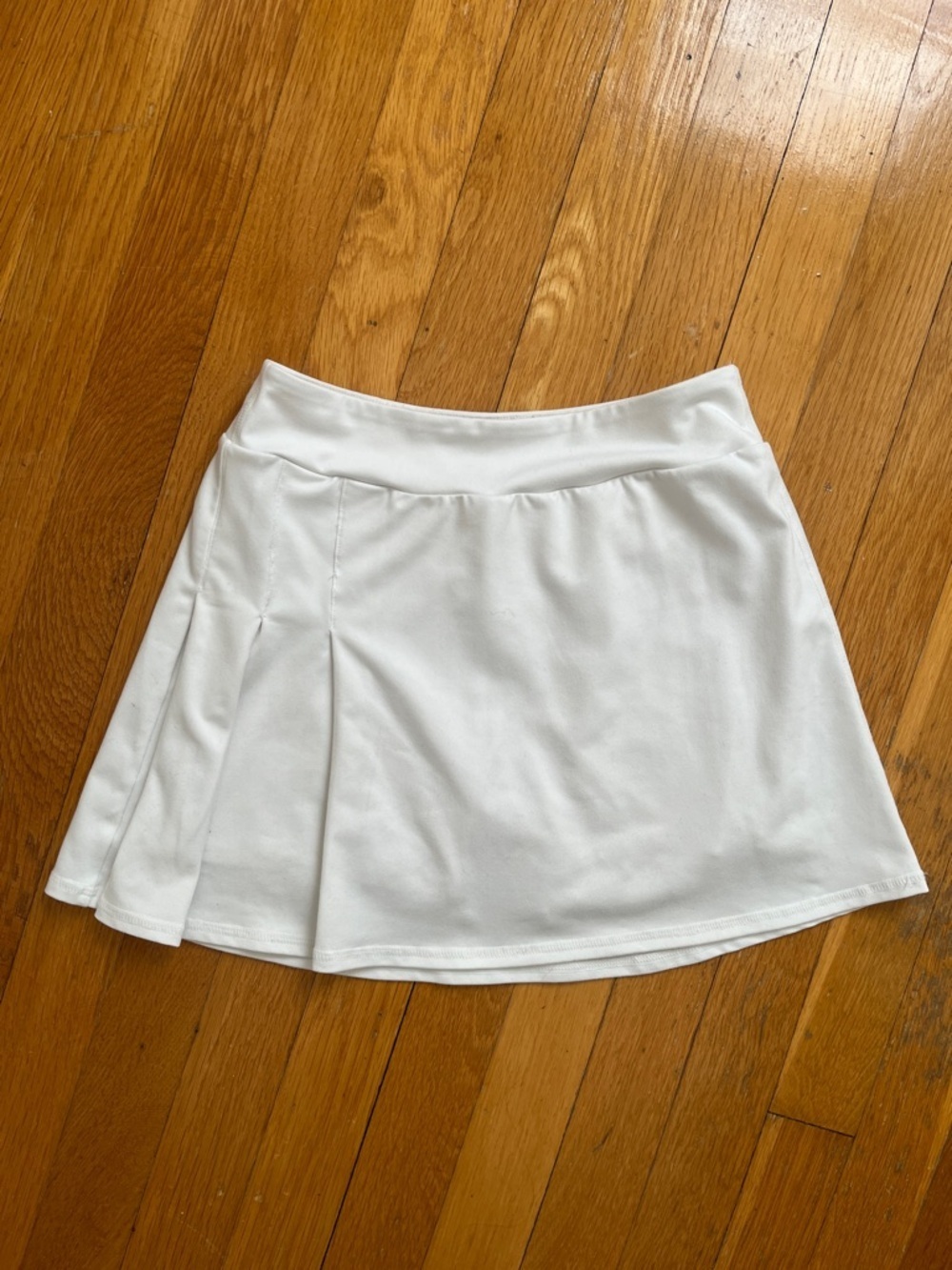 Z by Zella Girls Size L 10 / 12 White Tennis Cheer Skirt with Built in Shorts